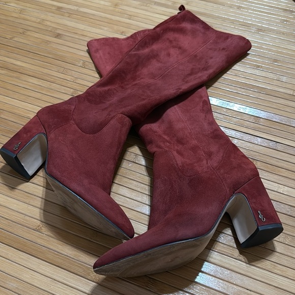 Sam Edelman Burgundy Hai Knee High Boots - Picture 8 of 10